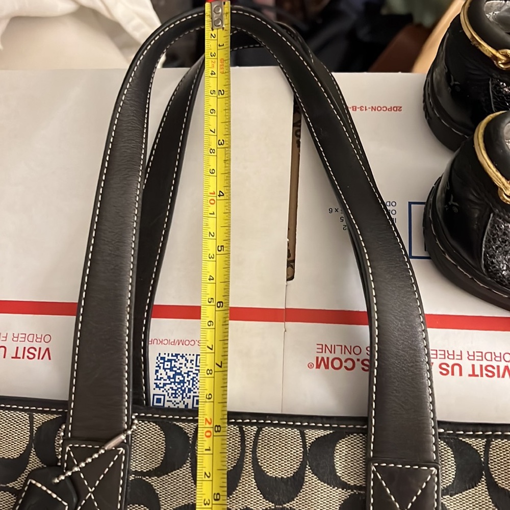 Coach purse black with canvas and leather - Picture 7 of 8